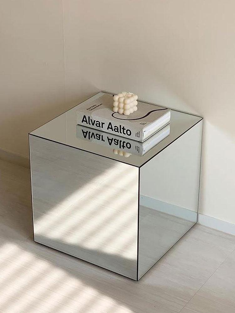 Simple Mirror Acrylic Cube Coffee Table Bedside Table Decoration Ornaments - Pacisia
