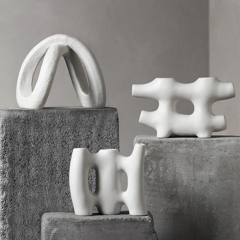 Simple Modern Creative Ceramic Vase Decoration Living Room Flower Arrangement - Pacisia