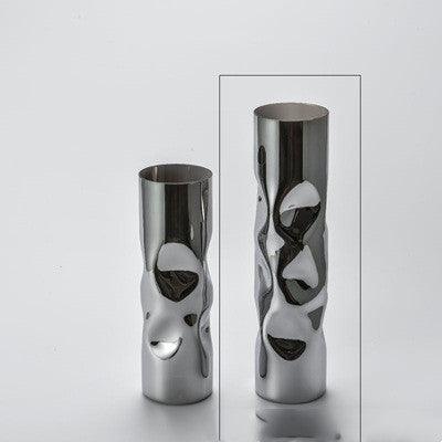 Simple Modern Light Luxury Silver Glass Vase Floral Decorations - Pacisia