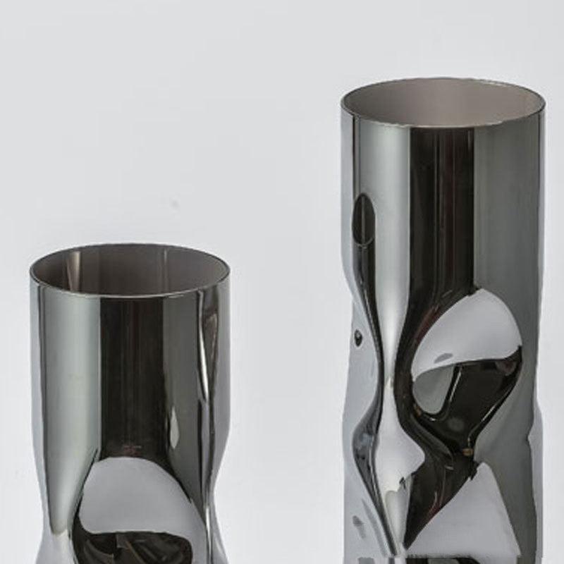 Simple Modern Light Luxury Silver Glass Vase Floral Decorations - Pacisia