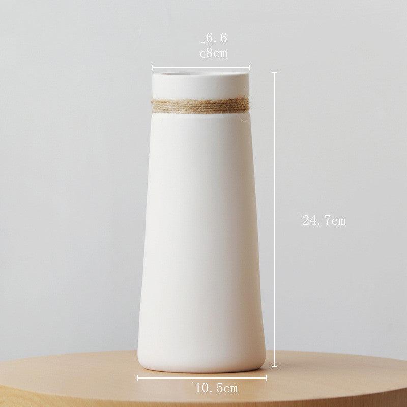 Simple Modern Living Room Home Creative Decoration White Vase - Pacisia