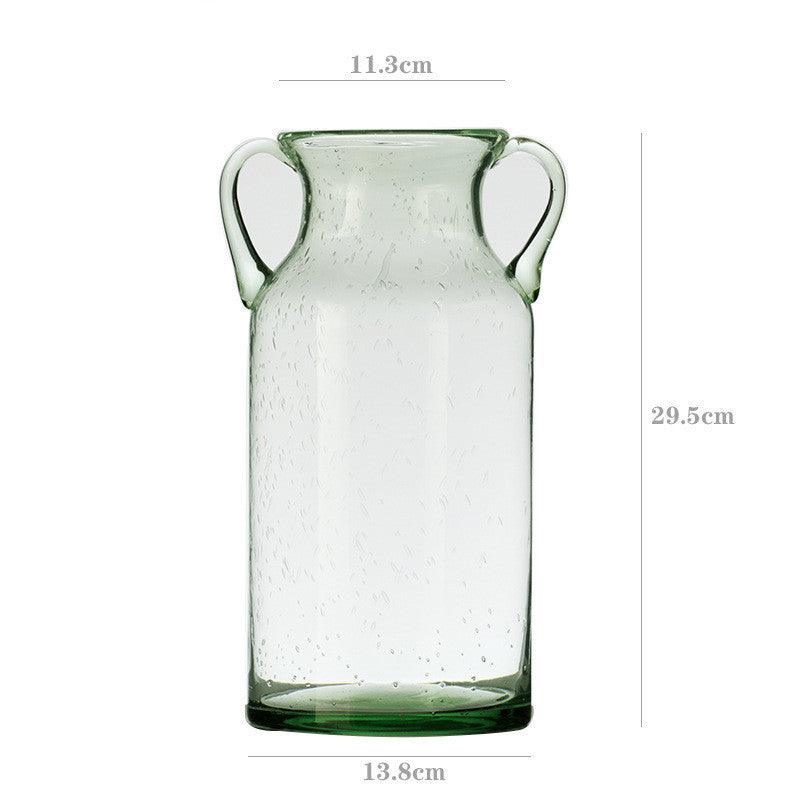 Simple Modern Vase Binaural Bubble Glass Domestic Ornaments - Pacisia