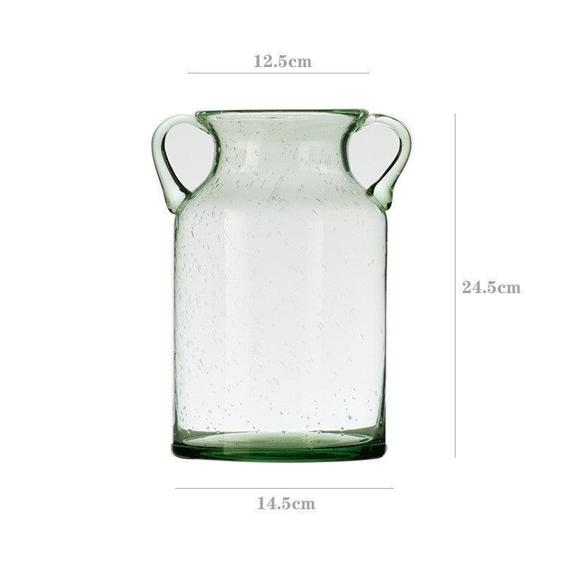 Simple Modern Vase Binaural Bubble Glass Domestic Ornaments - Pacisia