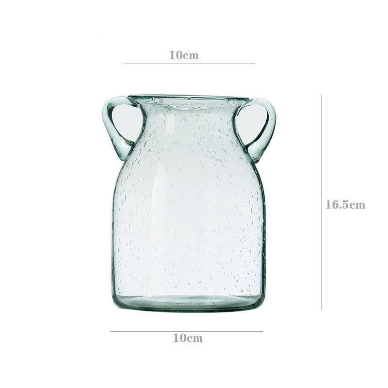 Simple Modern Vase Binaural Bubble Glass Domestic Ornaments - Pacisia