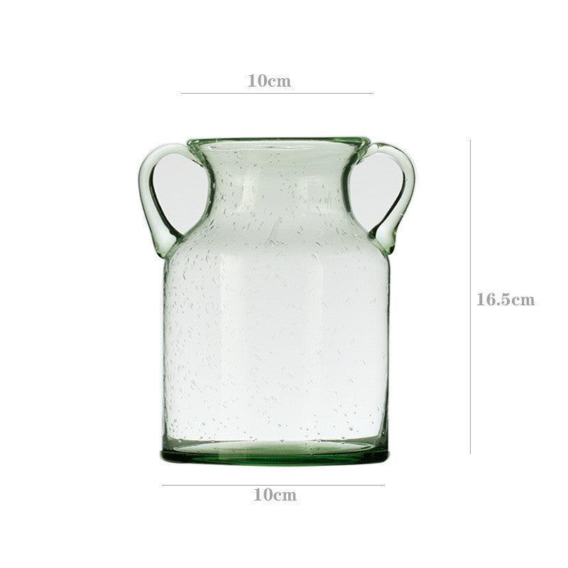 Simple Modern Vase Binaural Bubble Glass Domestic Ornaments - Pacisia