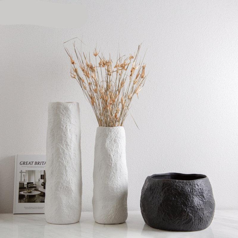 Simple Nordic Handmade Ceramic Creative Natural Vase - Pacisia