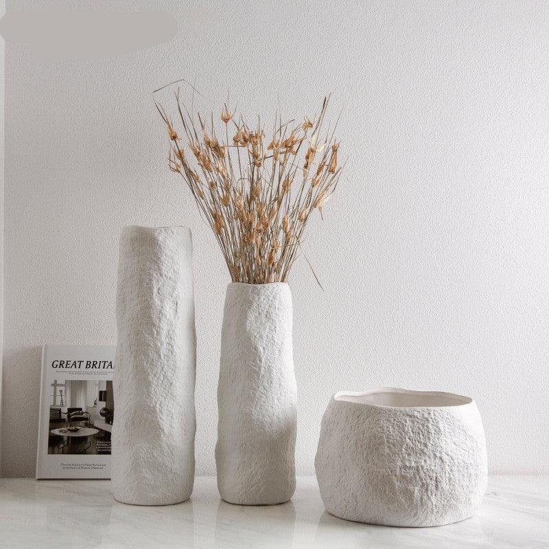 Simple Nordic Handmade Ceramic Creative Natural Vase - Pacisia