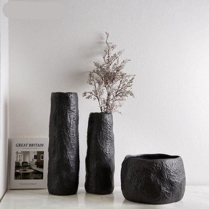 Simple Nordic Handmade Ceramic Creative Natural Vase - Pacisia