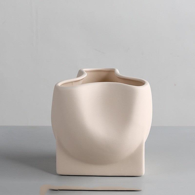 Simple Nordic Morandi Ceramic Vase Ornaments - Pacisia