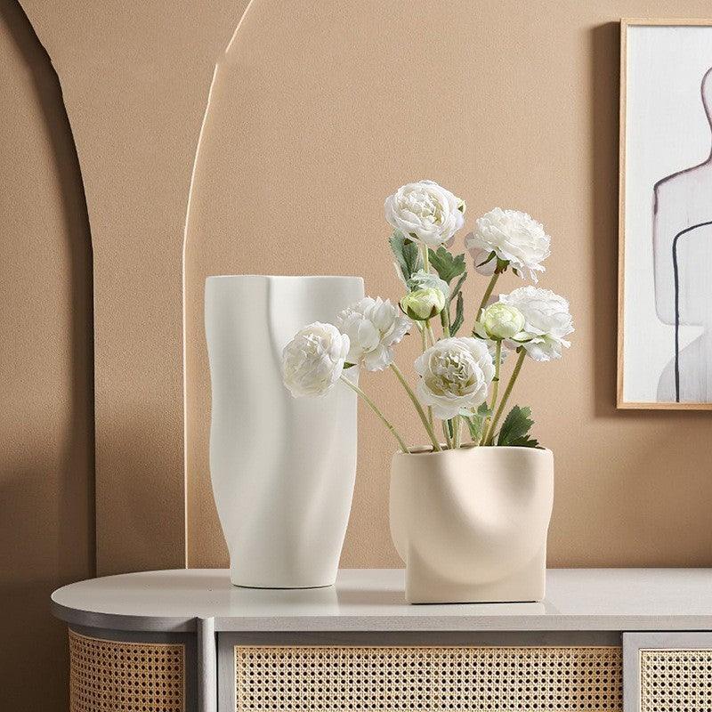 Simple Nordic Morandi Ceramic Vase Ornaments - Pacisia