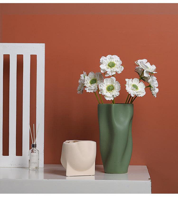 Simple Nordic Morandi Ceramic Vase Ornaments - Pacisia