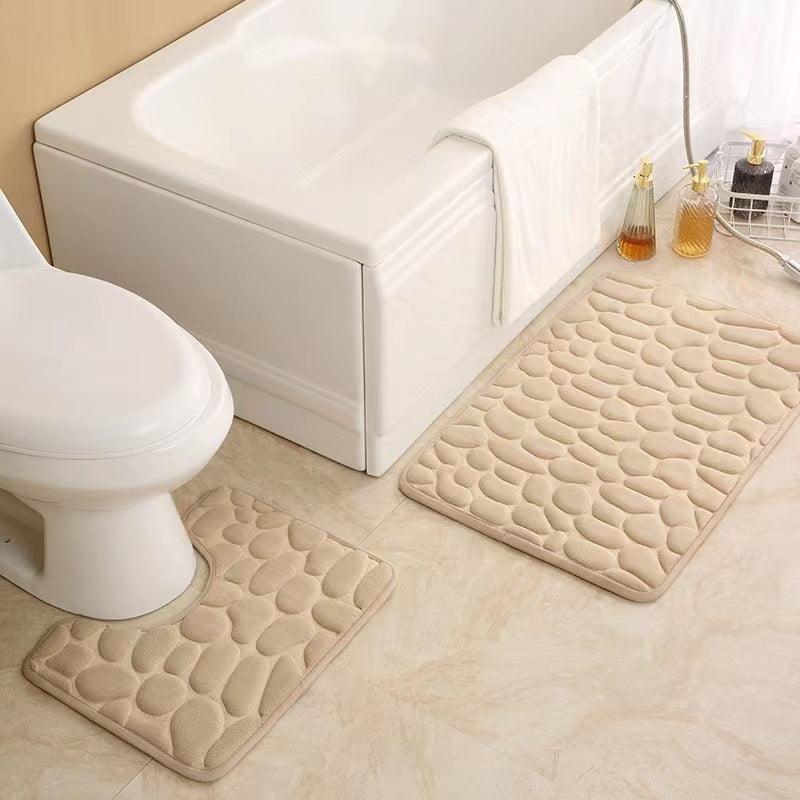 Simple Pebble Memory Sponge U-shaped Floor Mat - Pacisia