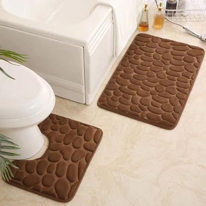 Simple Pebble Memory Sponge U-shaped Floor Mat - Pacisia