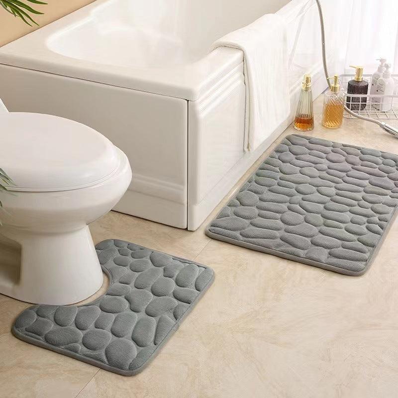 Simple Pebble Memory Sponge U-shaped Floor Mat - Pacisia