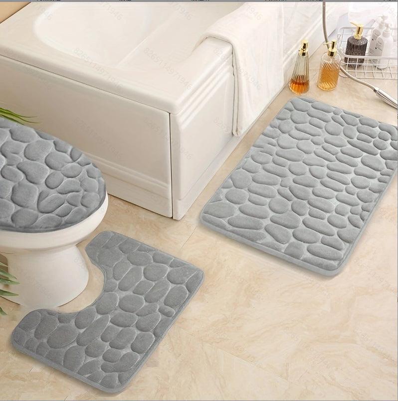 Simple Pebble Memory Sponge U-shaped Floor Mat - Pacisia