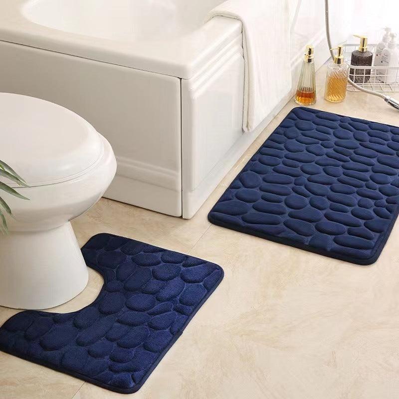 Simple Pebble Memory Sponge U-shaped Floor Mat - Pacisia