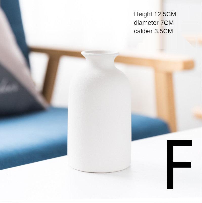 Simple Retro Frosted Ceramic Vase Stoneware Round Bottle Crafts - Pacisia