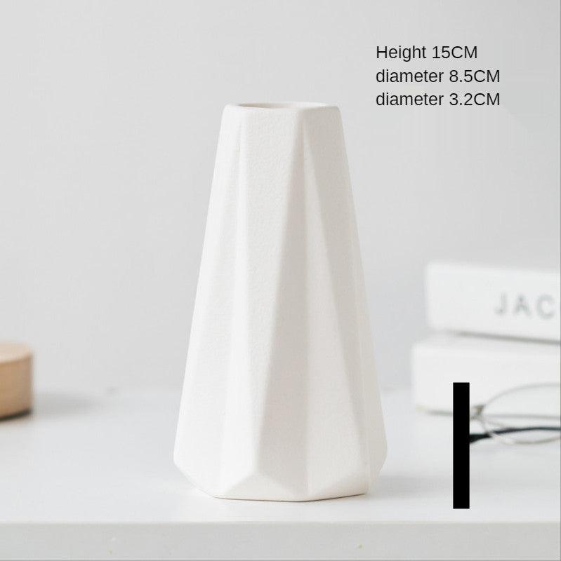 Simple Retro Frosted Ceramic Vase Stoneware Round Bottle Crafts - Pacisia