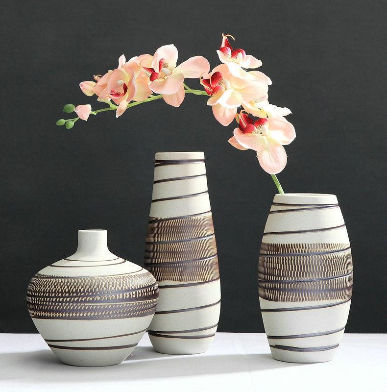 Simple Retro Jingdezhen Ceramic Vase Ceramic Handicraft Ornaments - Pacisia