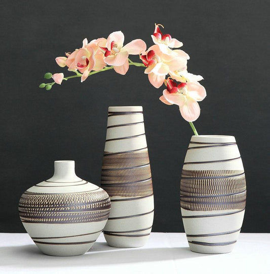 Simple Retro Jingdezhen Ceramic Vase Ceramic Handicraft Ornaments - Pacisia