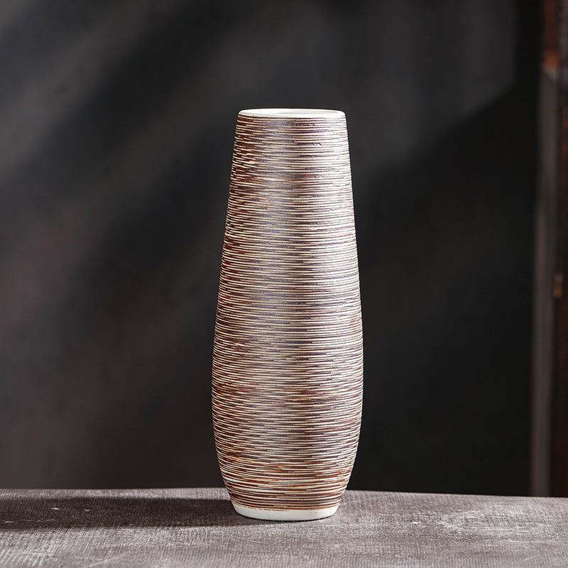 Simple Retro Jingdezhen Ceramic Vase Ceramic Handicraft Ornaments - Pacisia