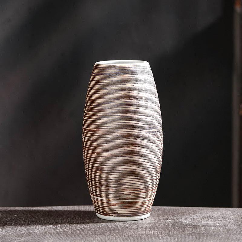 Simple Retro Jingdezhen Ceramic Vase Ceramic Handicraft Ornaments - Pacisia