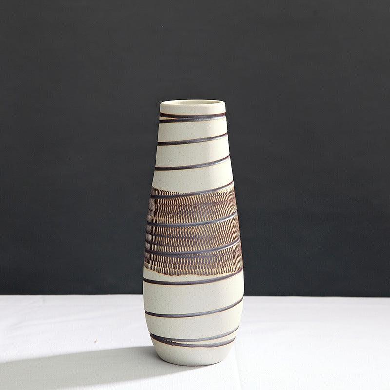 Simple Retro Jingdezhen Ceramic Vase Ceramic Handicraft Ornaments - Pacisia