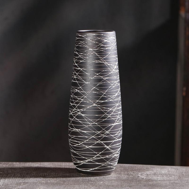 Simple Retro Jingdezhen Ceramic Vase Ceramic Handicraft Ornaments - Pacisia