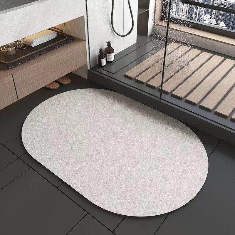 Simple Style Solid Color Faux Leather Absorbent Floor Mat - Pacisia