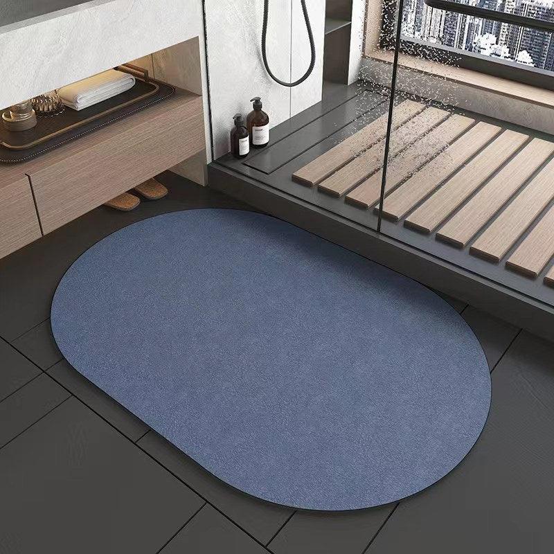 Simple Style Solid Color Faux Leather Absorbent Floor Mat - Pacisia