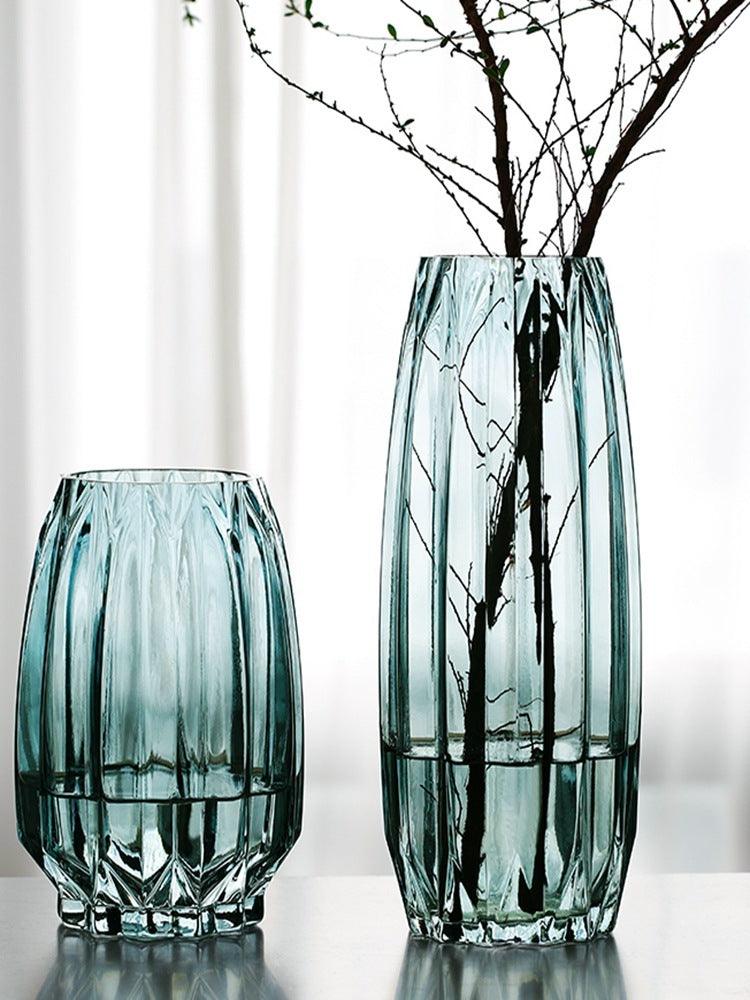 Simple Vertical Edged Glass Vase - Pacisia