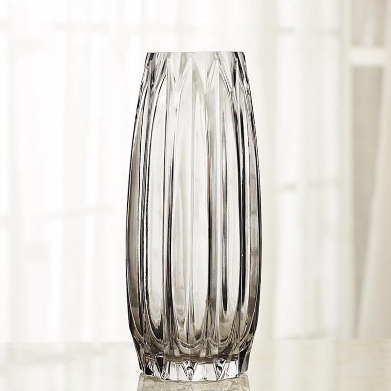 Simple Vertical Edged Glass Vase - Pacisia