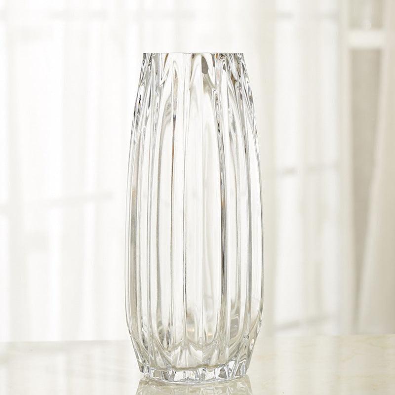 Simple Vertical Edged Glass Vase - Pacisia