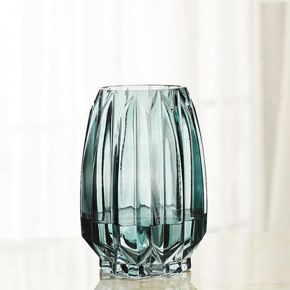 Simple Vertical Edged Glass Vase - Pacisia