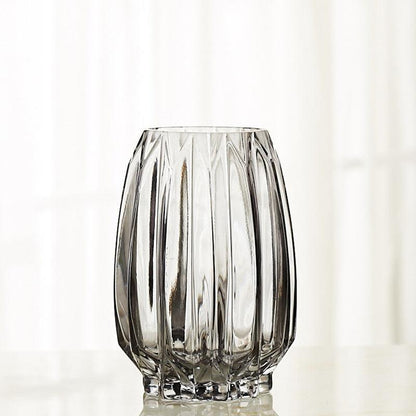 Simple Vertical Edged Glass Vase - Pacisia