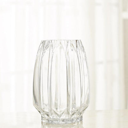 Simple Vertical Edged Glass Vase - Pacisia