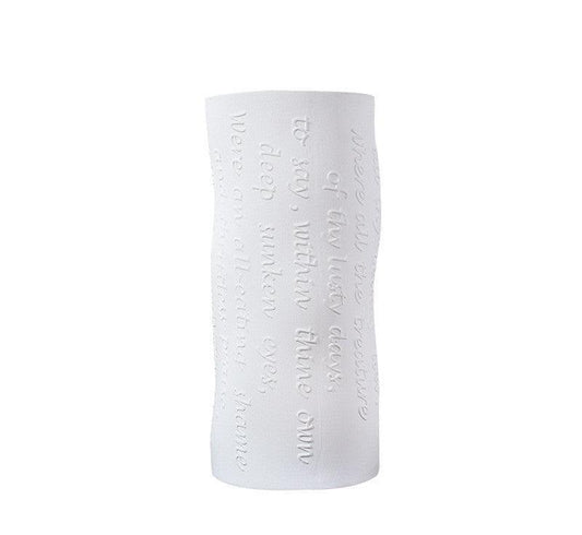 Simple White Ceramic Vase Living Room Creative Flower Arrangement Ornaments - Pacisia