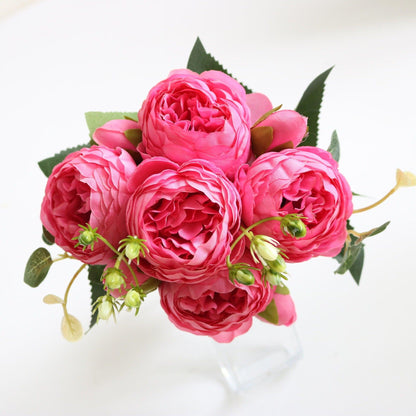 Simulation 5 Small Peony Wedding Home Artificial Flower Ornamental Flower - Pacisia