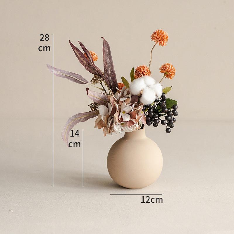 Simulation Floral Decoration Living Room Fake Flowers Dried Flower Bouquet Vase Table Flower Arrangement - Pacisia