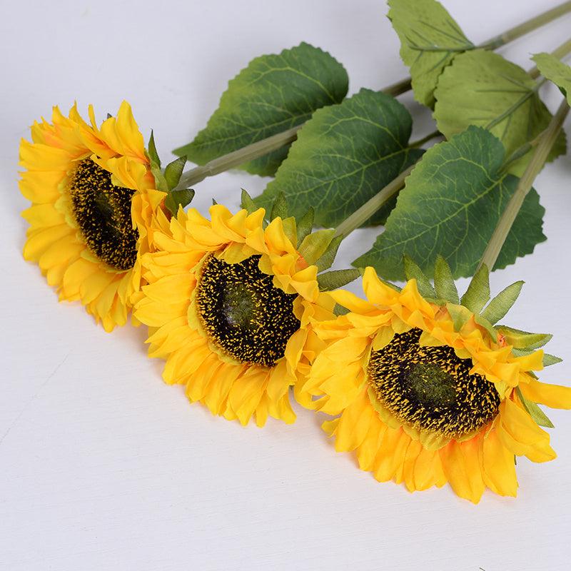 Single Sunflower Artificial Flower Decoration Silk Ornaments - Pacisia