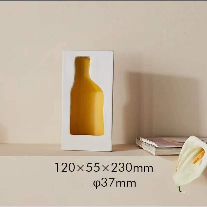 Small Fresh Ceramic Picture Frame Vase Ins Ornaments - Pacisia