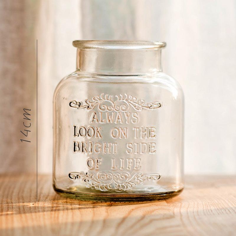Small Glassware Vase Small Mouth Storage - Pacisia