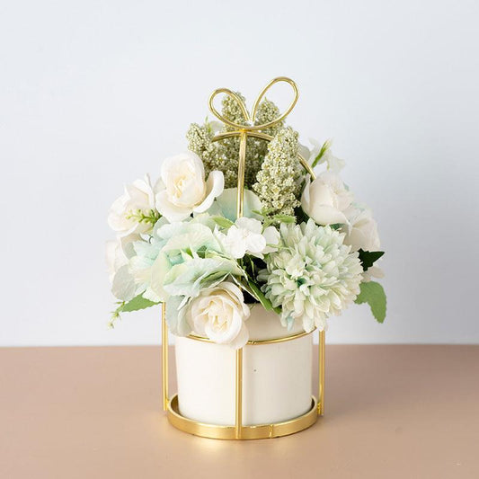 Small Potted Plants Ins Dried Flower Bouquet Simulation Flowers Fake Flowers Living Room Decoration Ornaments Tea Table Spring Festival Floral New Year Decorations - Pacisia