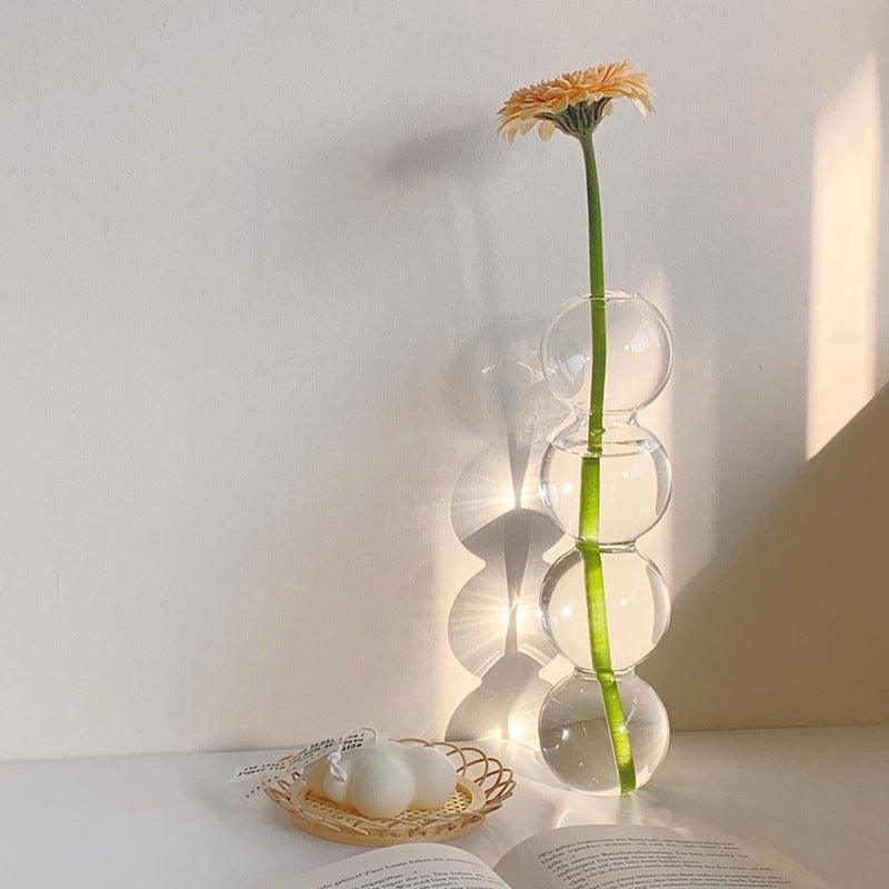 Small Transparent Ball Glass Flower Arrangement Vase - Pacisia