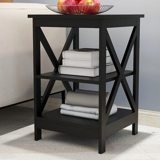 Sofa Small Coffee Table X-type Three-layer Partition Storage Side Table - Pacisia