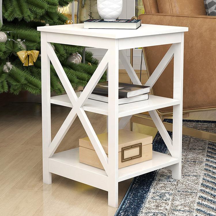 Sofa Small Coffee Table X-type Three-layer Partition Storage Side Table - Pacisia
