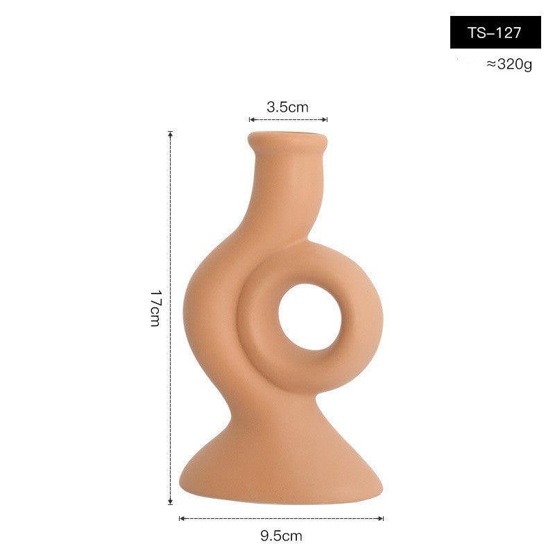 Special-shaped Ceramic Vase Flower Arrangement Living Room Dining Room - Pacisia