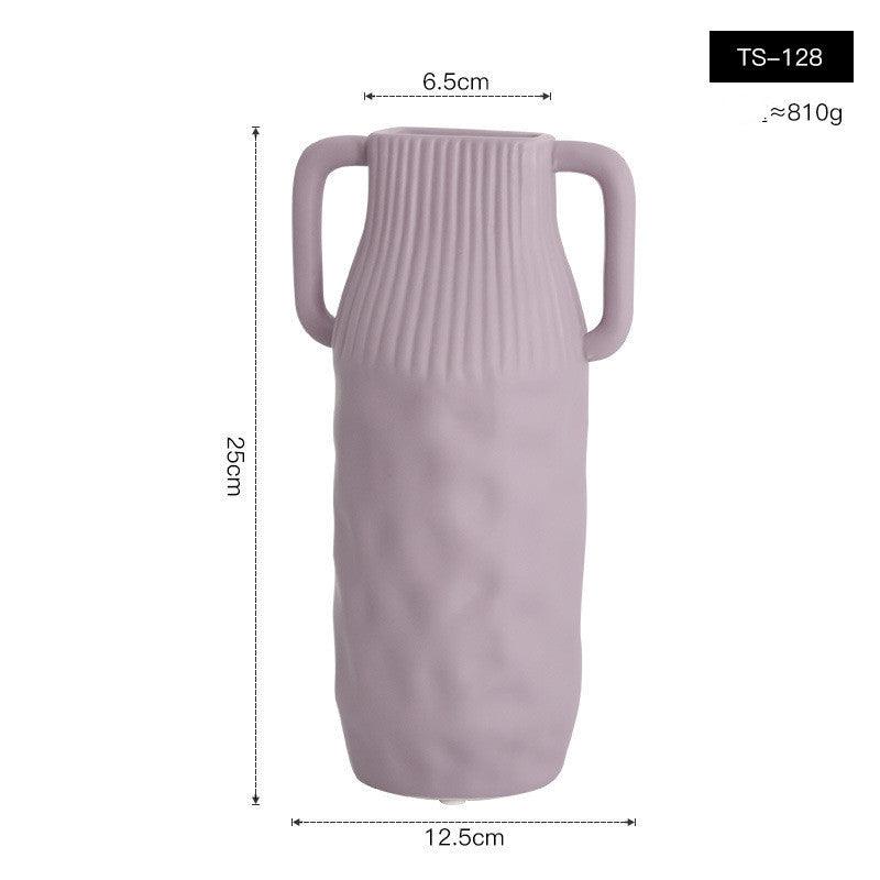 Special-shaped Ceramic Vase Flower Arrangement Living Room Dining Room - Pacisia