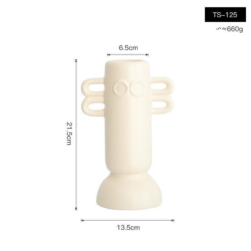 Special-shaped Ceramic Vase Flower Arrangement Living Room Dining Room - Pacisia
