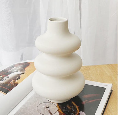 Special-shaped Ring Ceramic Vase Flower - Pacisia